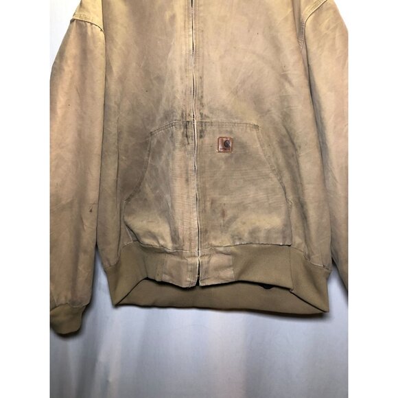 Carhartt Men's Hooded Canvas Work Jacket J280 2XL Quilted Flannel Lined, Canvas - Picture 5 of 16